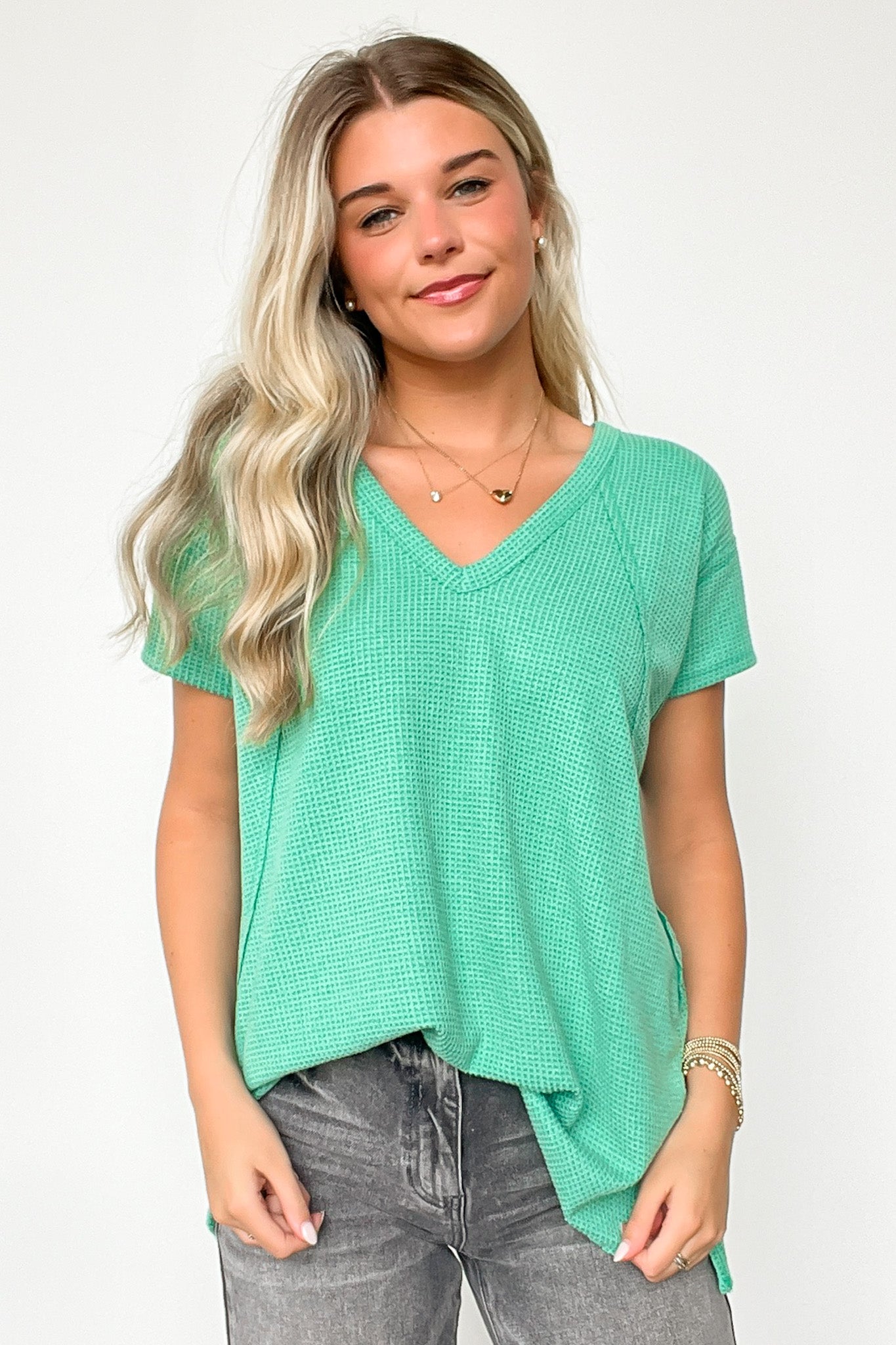  Brynn V-Neck Flowy Top - Madison and Mallory