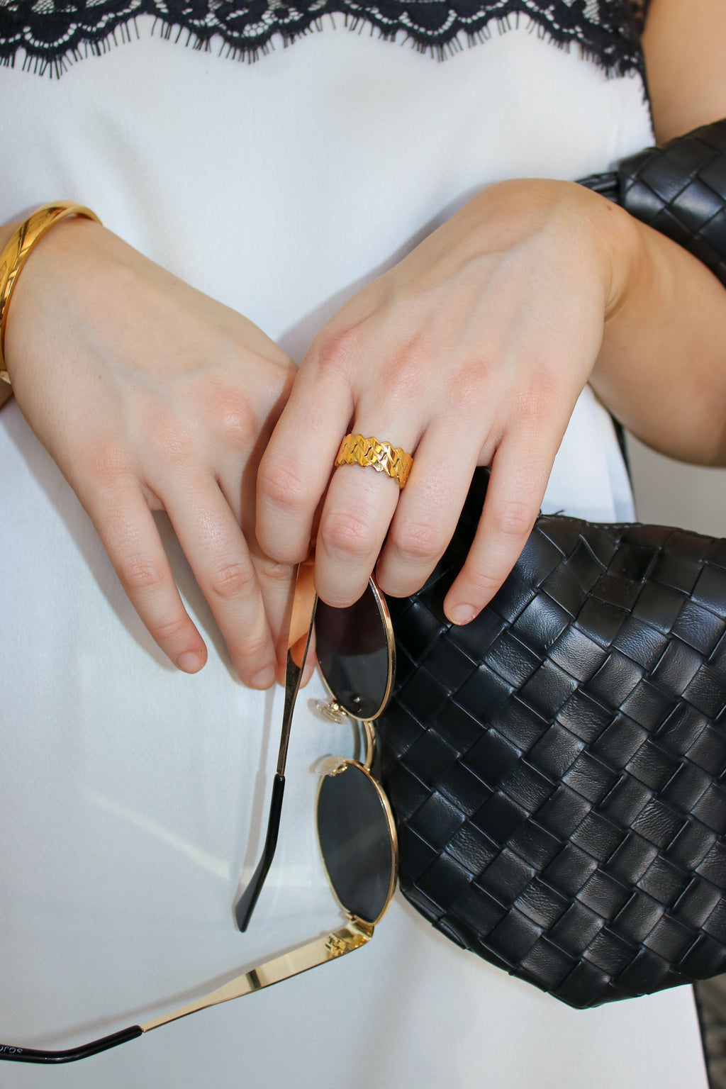 Burnished Band Statement Ring