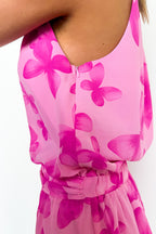 Butterfly Dream Halter Waist Tie Chiffon Dress - Madison and Mallory