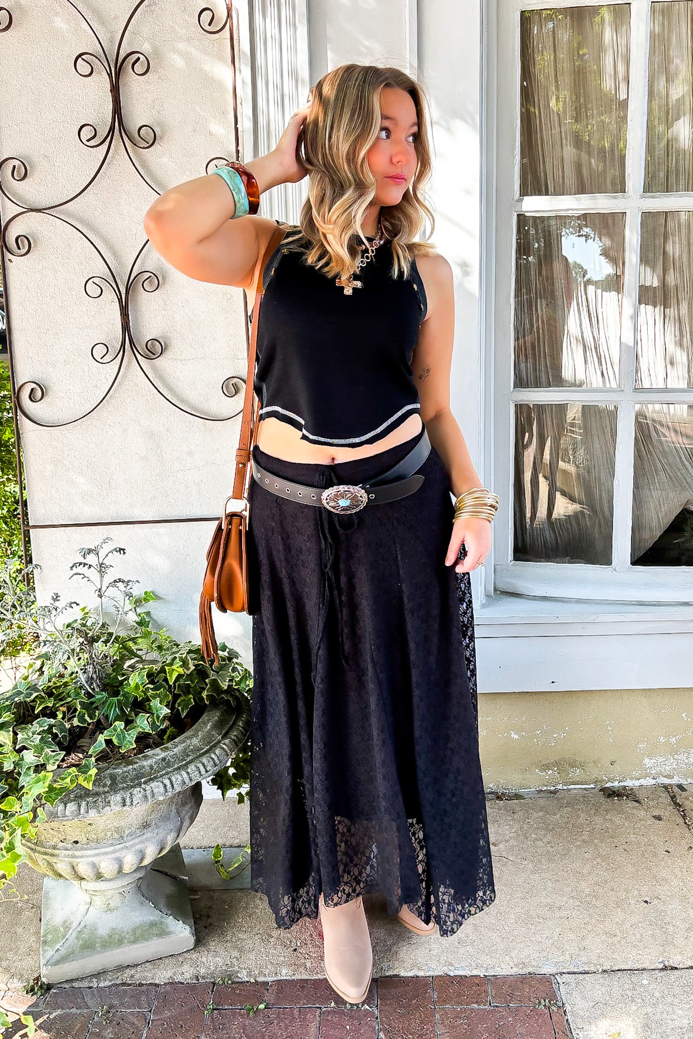 Flirtline Lace Maxi Skirt - Madison and Mallory