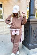 Trackline Wide Leg Knit Comfy Casual Sweat Pants - FINAL SALE - Madison and Mallory