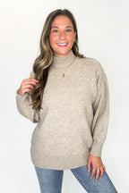 Minimal Mood Mock Neck Sweater - FINAL SALE - Madison and Mallory