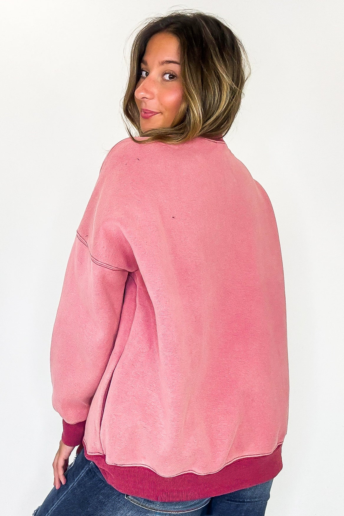 The Cozy Core Ribbed Washed Fleece Oversized Sweatshirt - Madison and Mallory