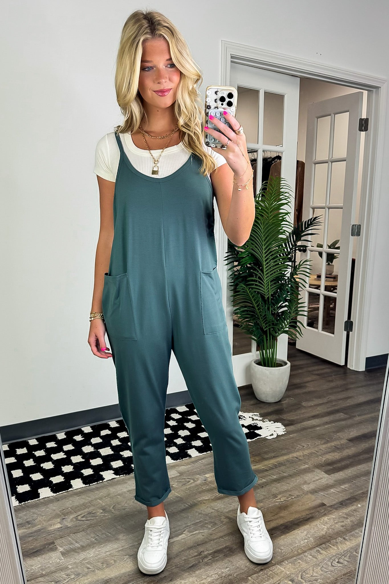  Calculated Charm Knit Relaxed Pocket Jumpsuit - Madison and Mallory