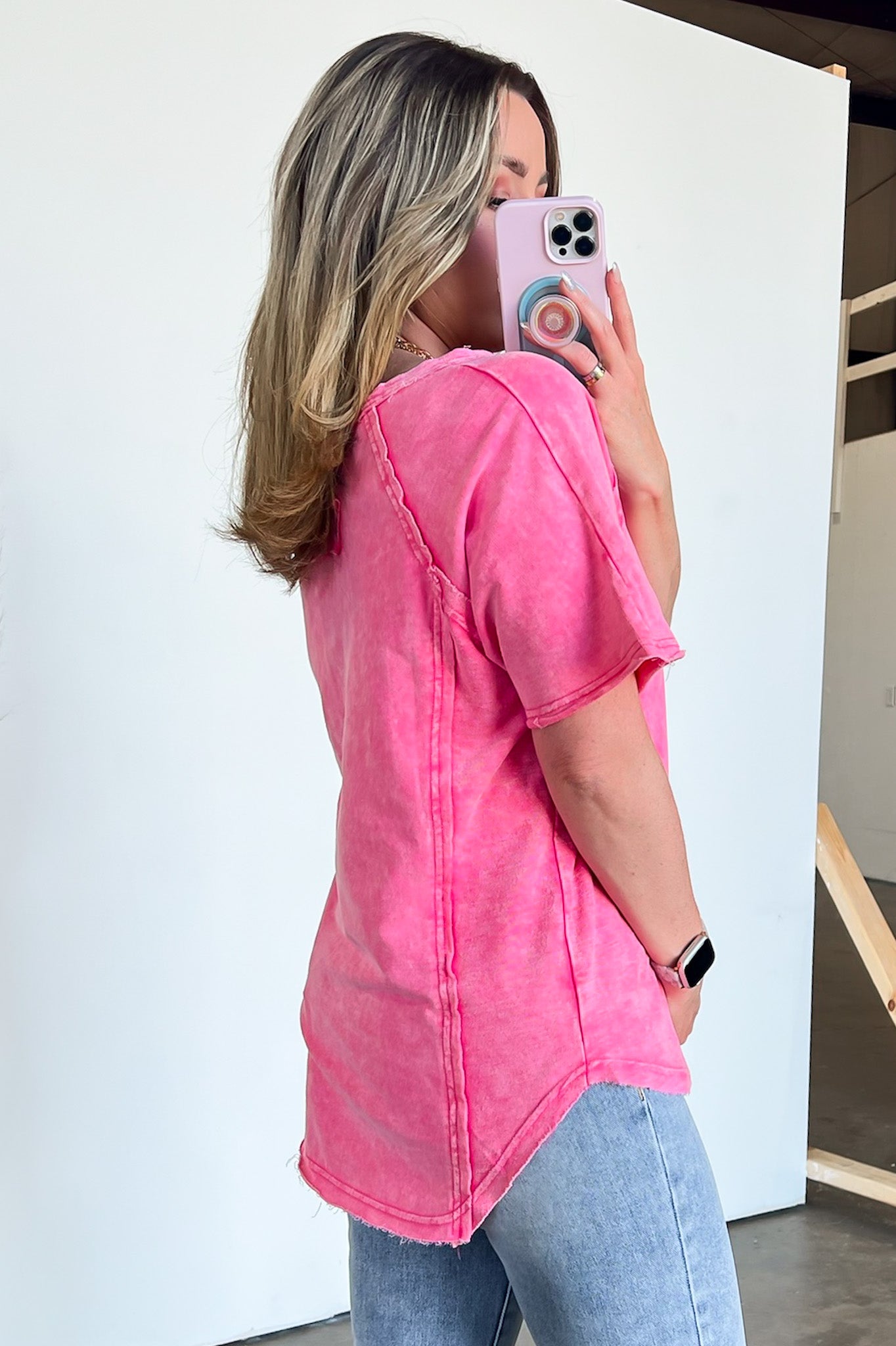 Caleb Acid Wash Raglan Button Henley Top - FINAL SALE - Madison and Mallory