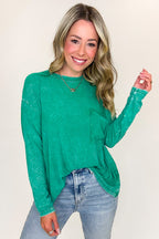 Caliana Washed Dolman Sleeve Pocket Top - BACK IN STOCK - Madison and Mallory