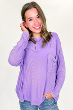 Caliana Washed Dolman Sleeve Pocket Top - BACK IN STOCK - Madison and Mallory