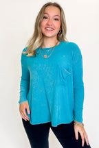 Caliana Washed Dolman Sleeve Pocket Top - BACK IN STOCK - Madison and Mallory