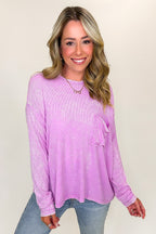 Caliana Washed Dolman Sleeve Pocket Top - BACK IN STOCK - Madison and Mallory