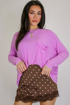 Caliana Washed Dolman Sleeve Pocket Top