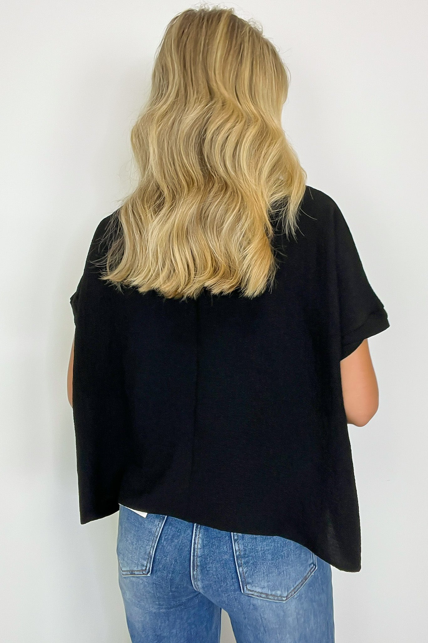  Calise Woven Round Neck Flowy Top - BACK IN STOCK - Madison and Mallory