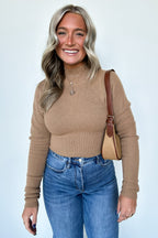 Camie Ribbed Mock Neck Sweater - FINAL SALE - Madison and Mallory