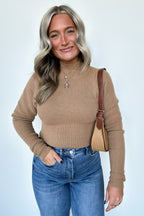 Camie Ribbed Mock Neck Sweater - FINAL SALE - Madison and Mallory