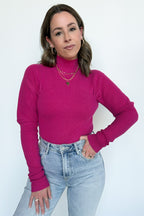 Camie Ribbed Mock Neck Sweater - FINAL SALE - Madison and Mallory