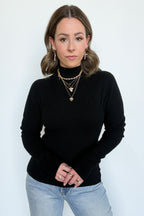 Camie Ribbed Mock Neck Sweater - FINAL SALE - Madison and Mallory