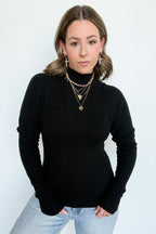 Camie Ribbed Mock Neck Sweater - FINAL SALE - Madison and Mallory
