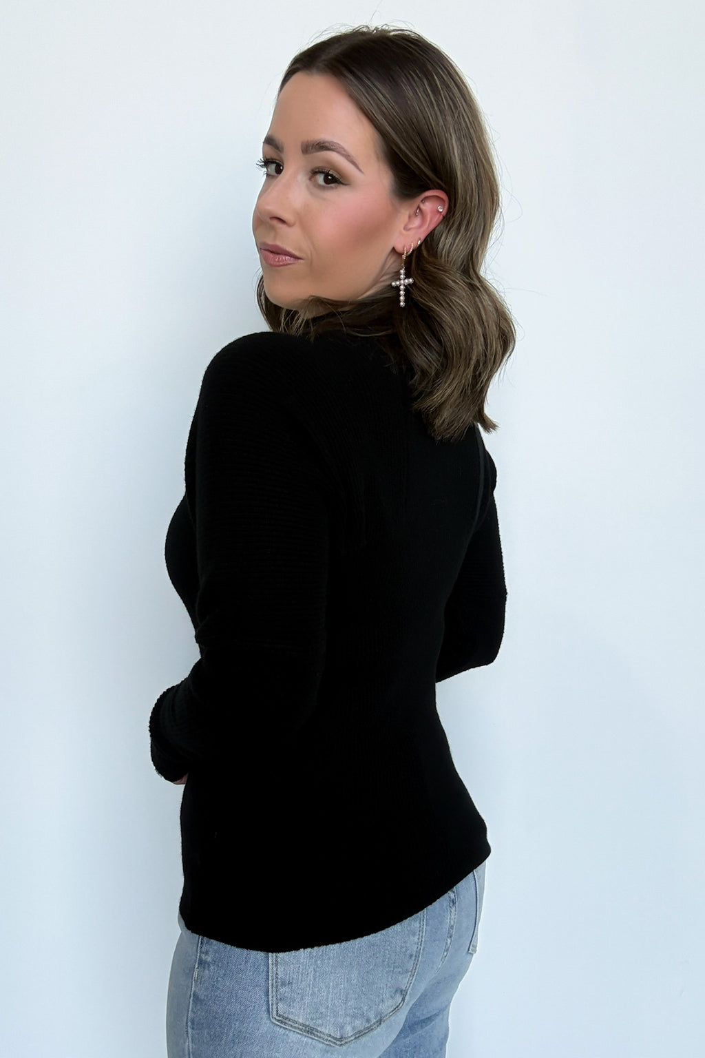 Camie Ribbed Mock Neck Sweater - FINAL SALE - Madison and Mallory