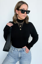 Camie Ribbed Mock Neck Sweater - FINAL SALE - Madison and Mallory