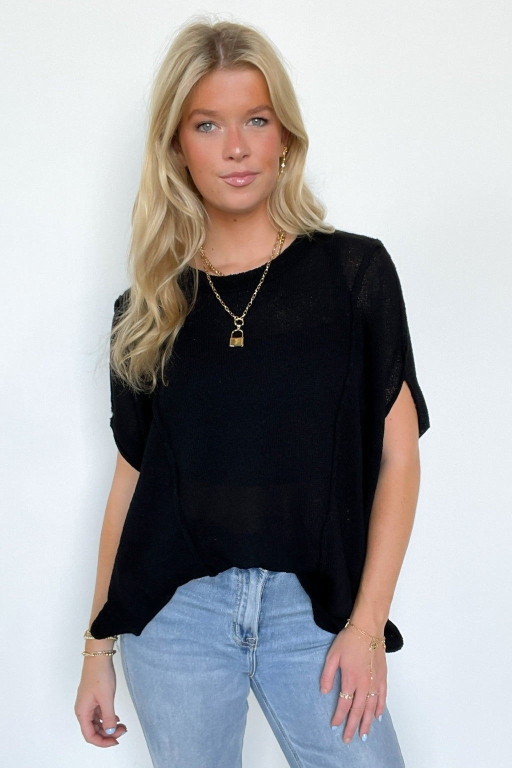  Candice Drop Shoulder Exposed Seam Sweater - BACK IN STOCK - Madison and Mallory