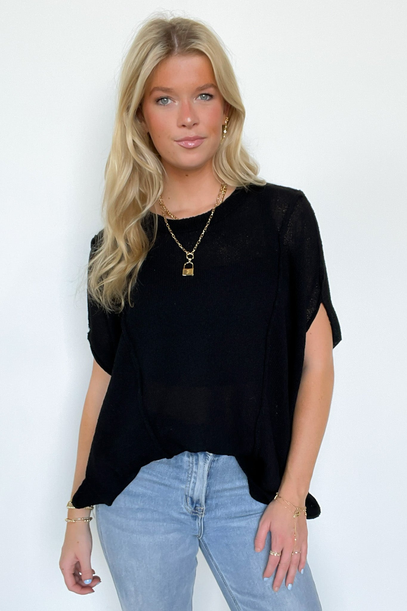  Candice Drop Shoulder Exposed Seam Sweater - BACK IN STOCK - Madison and Mallory
