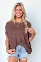 Candice Drop Shoulder Exposed Seam Sweater - BACK IN STOCK
