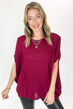 Candice Drop Shoulder Exposed Seam Sweater - BACK IN STOCK - Madison and Mallory
