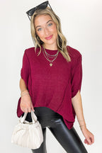 Candice Drop Shoulder Exposed Seam Sweater - BACK IN STOCK
