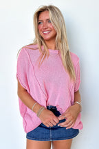 Candice Drop Shoulder Exposed Seam Sweater - BACK IN STOCK