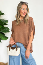 Candice Drop Shoulder Exposed Seam Sweater - BACK IN STOCK - Madison and Mallory