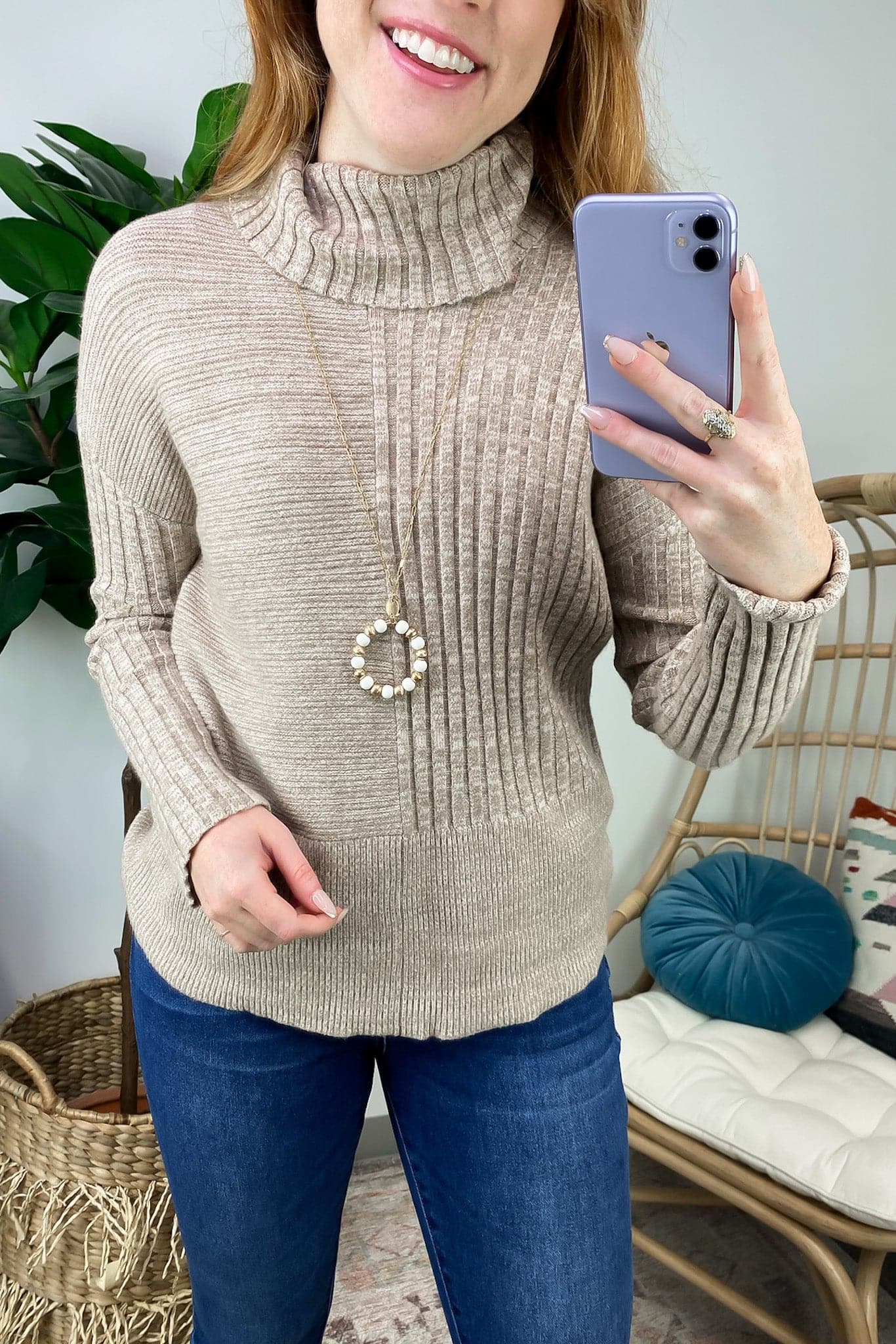 Candis Turtleneck Ribbed Knit Sweater - FINAL SALE - Madison and Mallory