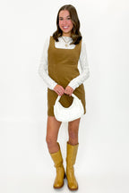 Canyon Trail Corduroy Square Neck Jumper Dress - FINAL SALE - Madison and Mallory