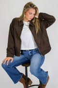 Canyon Ridge Studded Faux Suede Jacket