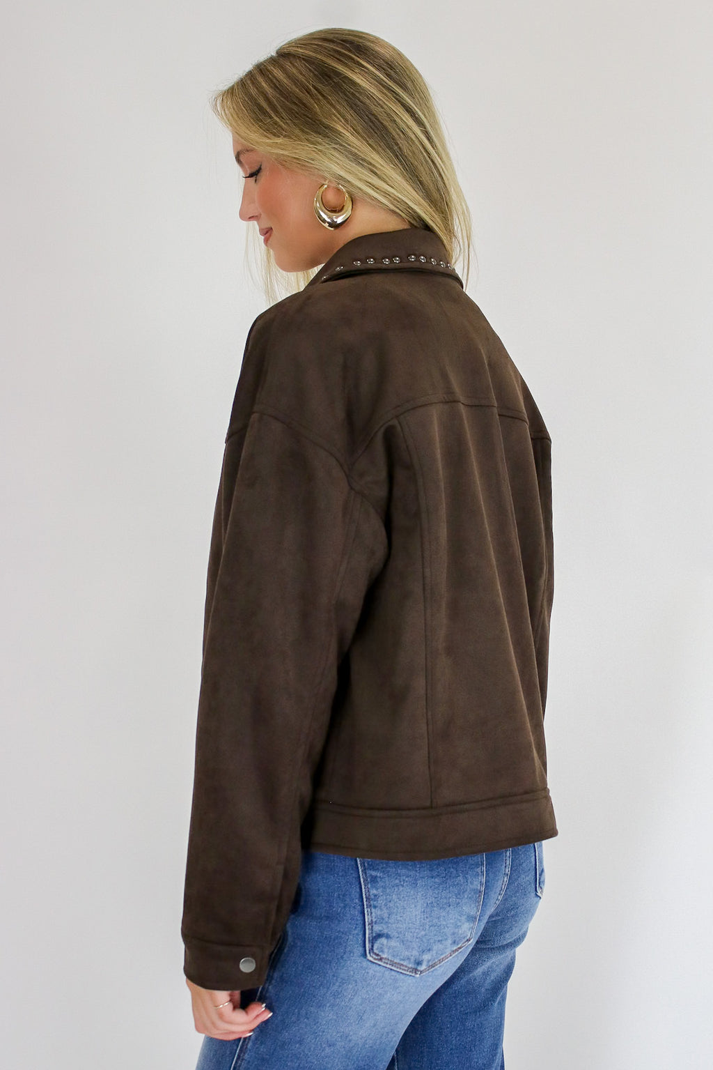 Canyon Ridge Studded Faux Suede Jacket