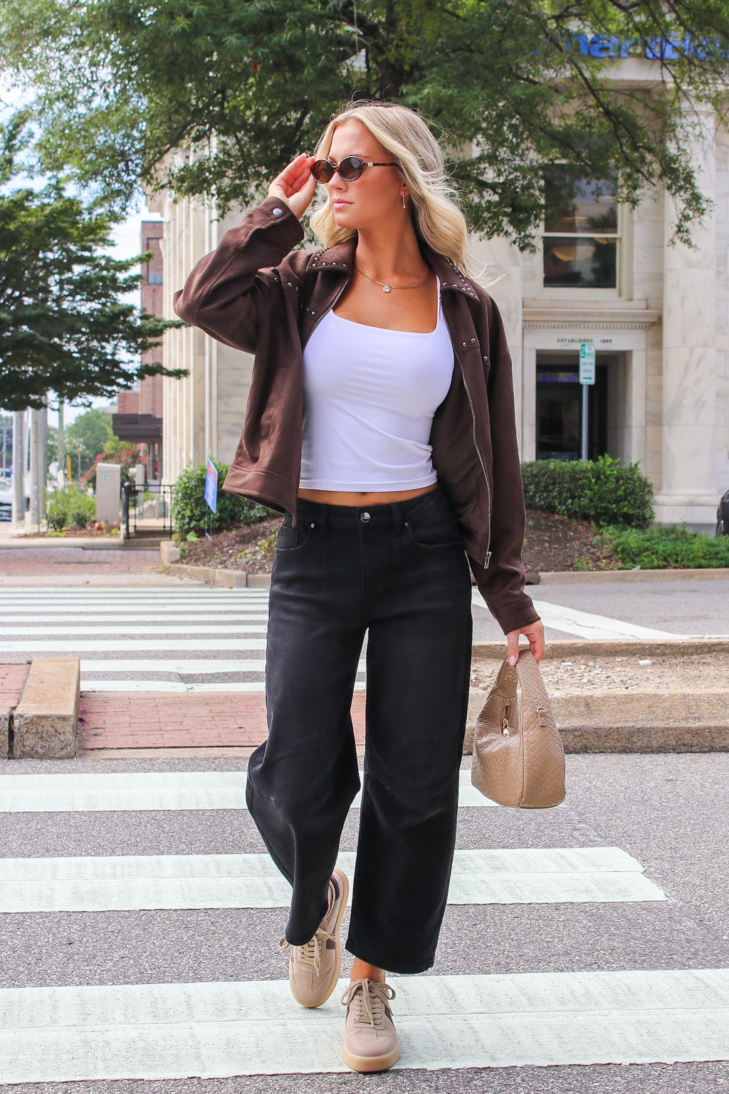 Canyon Ridge Studded Faux Suede Jacket