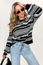 Canyon Striped Knit Sweater - FINAL SALE - Madison and Mallory