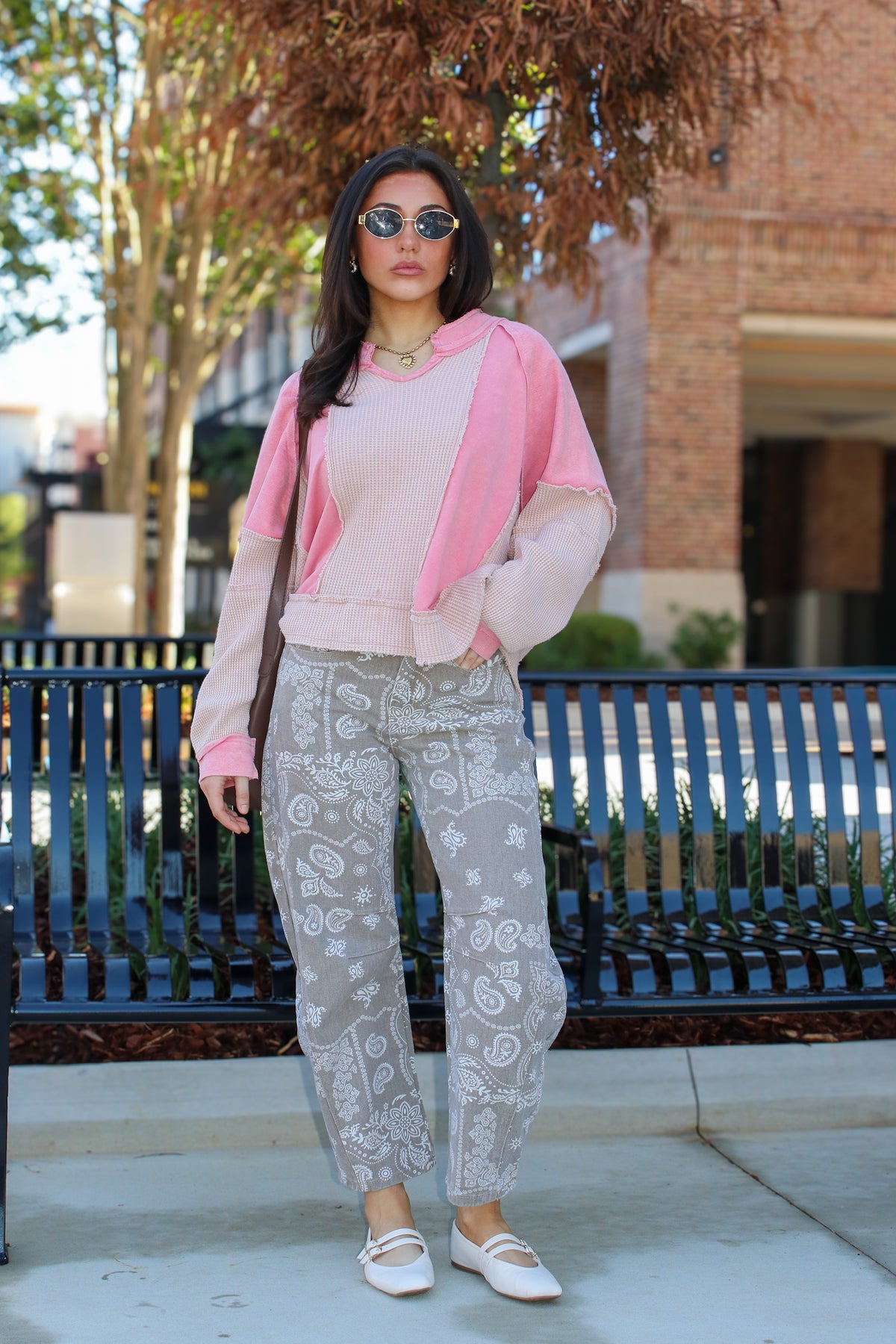 Caravan Paisley Print Barrel Jeans