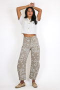 Caravan Paisley Print Barrel Jeans