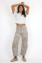 Caravan Paisley Print Barrel Jeans