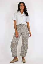 Caravan Paisley Print Barrel Jeans