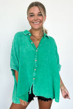  Carleen Washed Gauze Button Down Top - BACK IN STOCK - Madison and Mallory