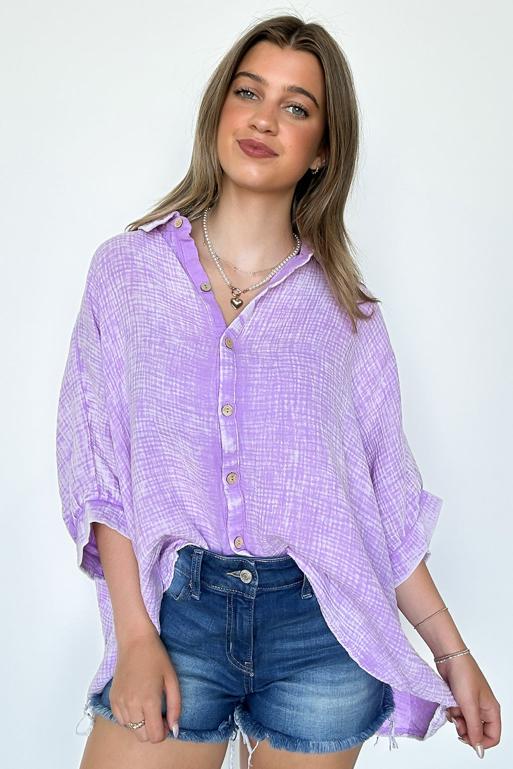 Carleen Washed Gauze Button Down Top - Madison and Mallory