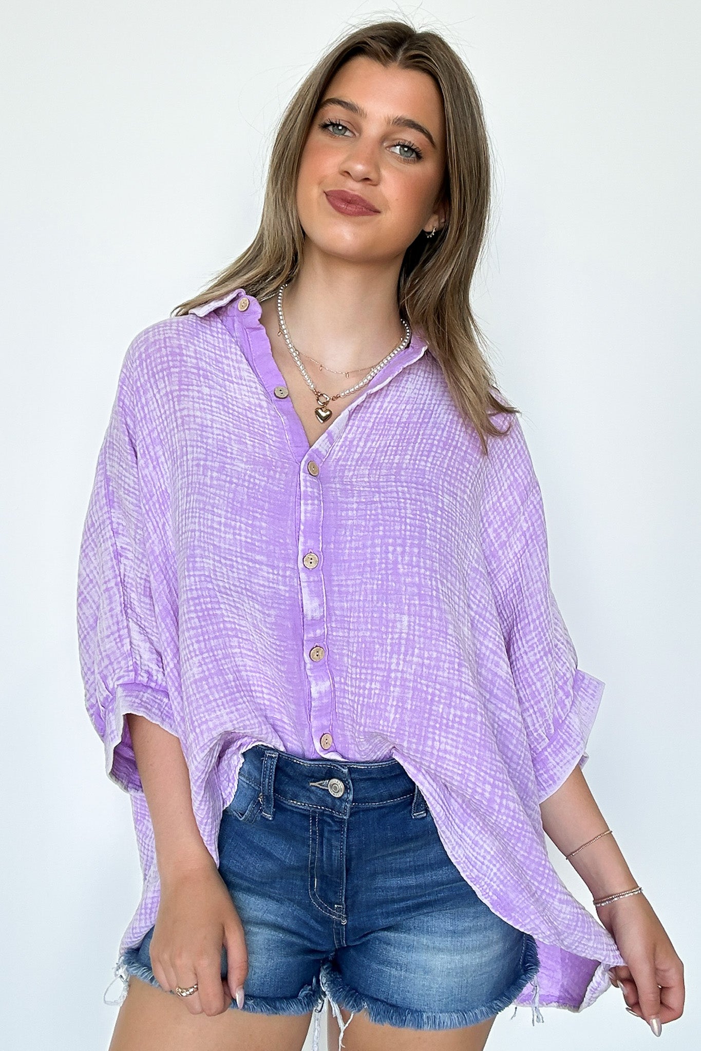 Carleen Washed Gauze Button Down Top - BACK IN STOCK - Madison and Mallory