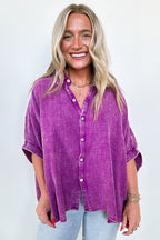  Carleen Washed Gauze Button Down Top - BACK IN STOCK - Madison and Mallory