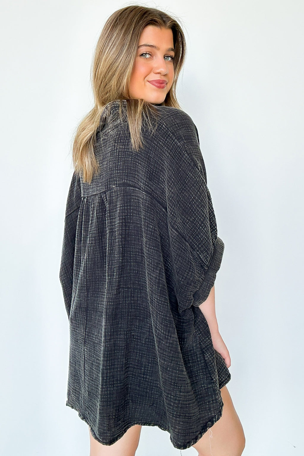  Carleen Washed Gauze Button Down Top - BACK IN STOCK - Madison and Mallory