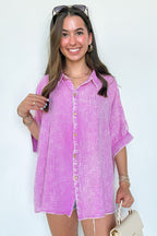 Carleen Washed Gauze Button Down Top - BACK IN STOCK