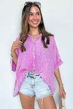 Carleen Washed Gauze Button Down Top - BACK IN STOCK