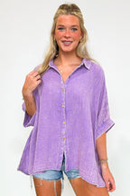 Carleen Washed Gauze Button Down Top - BACK IN STOCK