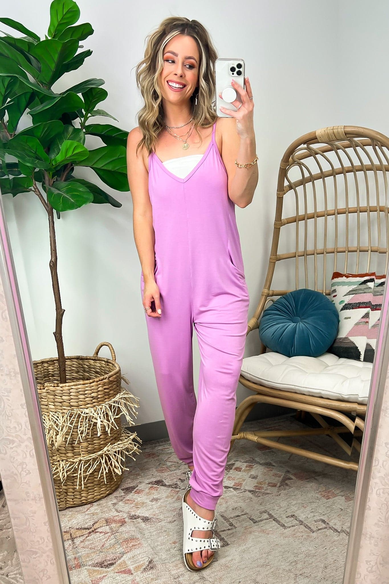  Carlena V-Neck Jumpsuit - BACK IN STOCK - Madison and Mallory