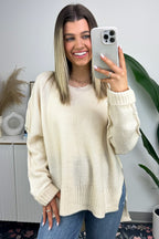  Carlene V-Neck High Low Sweater - FINAL SALE - Madison and Mallory