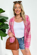 Carolyn Brushed Plaid Button-Up Top - FINAL SALE - Madison and Mallory